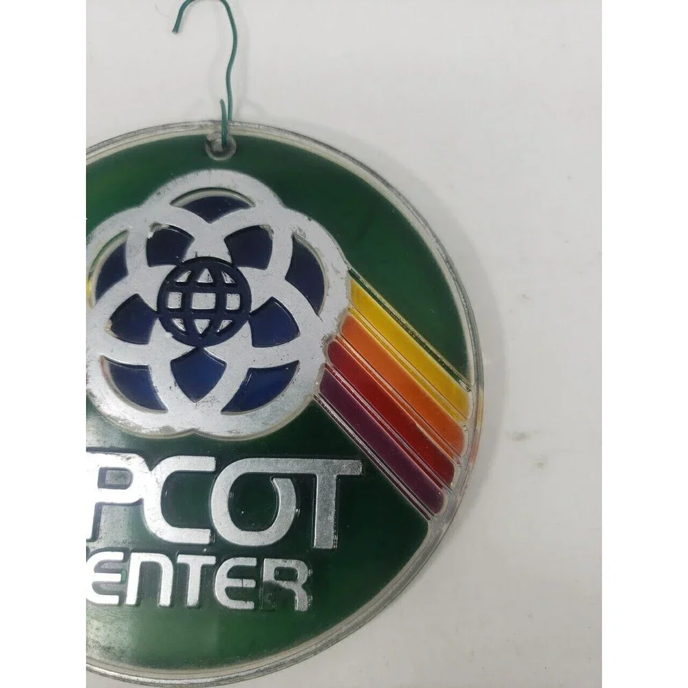 Disney World Epcot Center Keychain Ornament Vintage 1980s Rainbow Uncommon READ*
